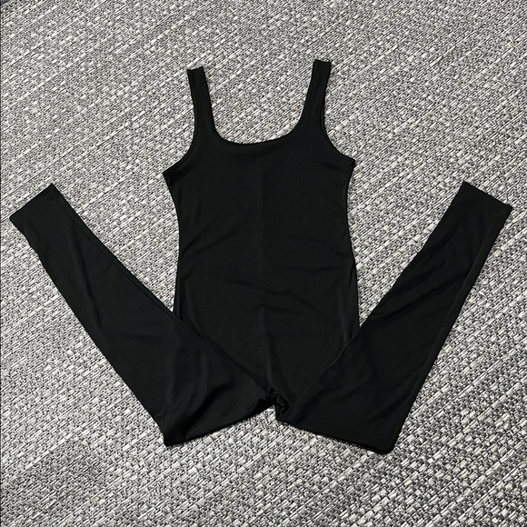 Black Ribbed Bodysuit - Picture 1 of 6